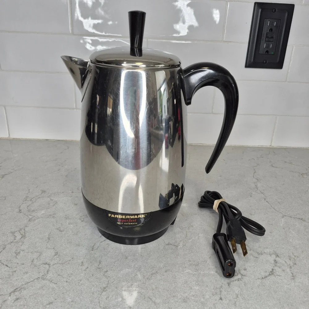Farberware Coffee Percolator‎ Superfast 8 Cup Silver